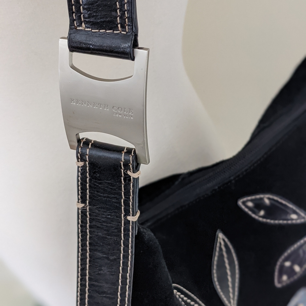 Kenneth Cole black bag with fringes, so cool and trendy! Fringes are in! - Picture 2 of 5